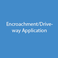 Encroachment/Driveway Application